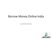 Borrow Money Online India