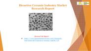 Bioactive Ceramic Industry Market Research Report