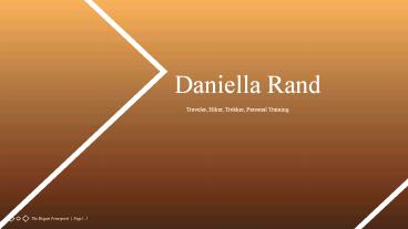 Daniella Rand - Traveler