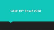 CBSE 10th Result 2018
