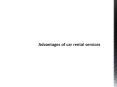Advantages of car rental services PowerPoint PPT Presentation