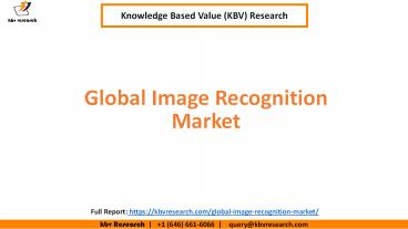 Global Image Recognition Market Size