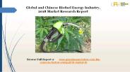 Biofuel energy industry
