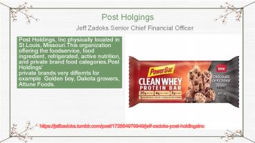 Jeff Zadoks Senior Chief Financial Officer