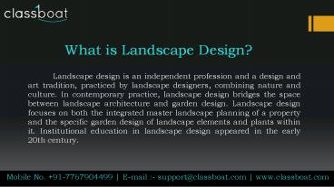 landscape designing courses in pune