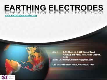 Earthing Chemical in India