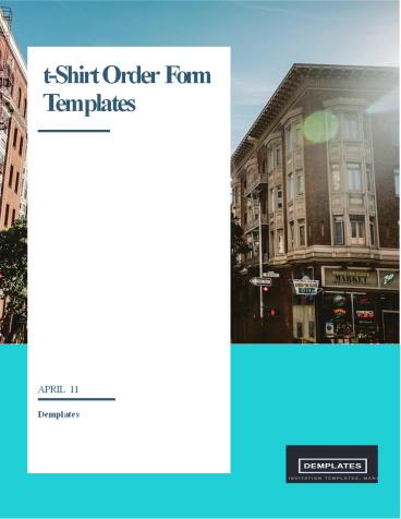 T-Shirt order form templates
