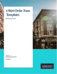T-Shirt order form templates
