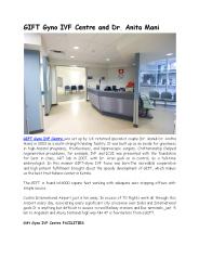 GIFT Gyno IVF Centre and Dr. Anita Mani
