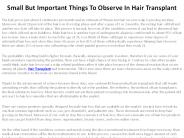 Hair Transplant
