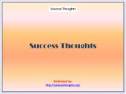 Success Thoughts