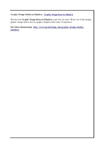 Graphic Design Studios in Mumbai - G raphic design firms in Mumbai