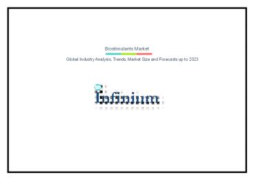 Global Biostimulants Market Sales Industry Research Report 2023