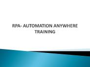 RPA Automation Anywhere Training in Hyderabad
