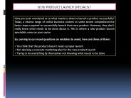 Best Way to Launch a New Product?