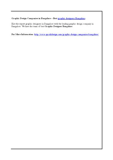 Graphic Design Companies in Bangalore – Best graphic designers Bangalore