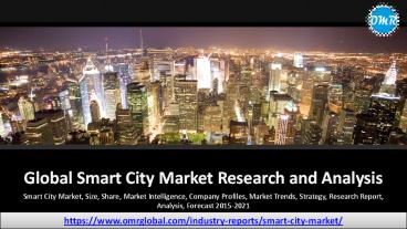 Smart City Market Research and Analysis