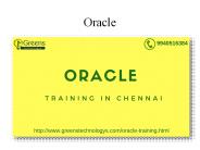 Oracle Training in Chennai