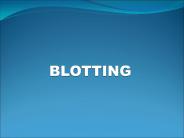 BLOTTING