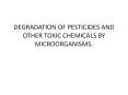 DEGRADATION OF PESTICIDES PowerPoint PPT Presentation