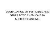 DEGRADATION OF PESTICIDES