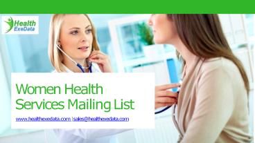 Women Health Services Mailing List | Mailing Database