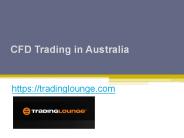 CFD Trading in Australia - Tradinglounge.com