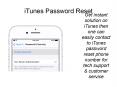 iTunes Password Reset/change/recovery phone number usa/uk/canada PowerPoint PPT Presentation