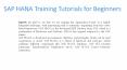 SAP HANA Learning Material PPT PowerPoint PPT Presentation