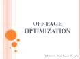 Off Page Optimization PowerPoint PPT Presentation