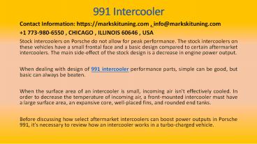 991 intercooler