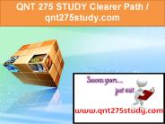 QNT 275 STUDY Clearer Path / qnt275study.com