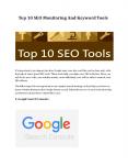 Top 10 SEO Monitoring And Keyword Tools PowerPoint PPT Presentation