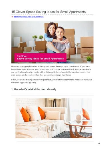 15 Clever Space Saving Ideas for Small Apartments