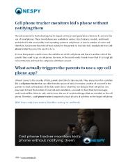 Cell phone spy app