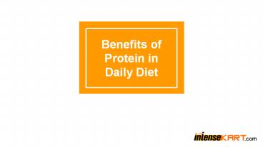 Benefits of Protein in Daily Diet