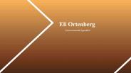 Eli Ortenberg - Geologist From California