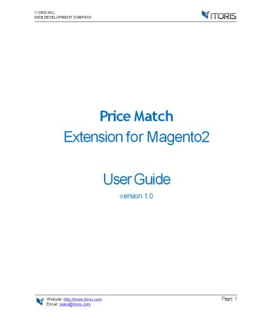 Magento 2 Price Match Extension by ITORIS INC