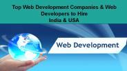 Top Web App Development Companies India & USA