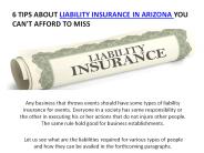 Liability Insurance in Arizona