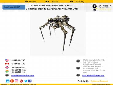 Global Nanobots Market Outlook 2024:  Global Opportunity & Growth Analysis, 2016-2024