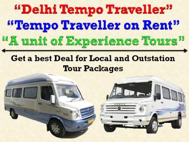 Book Tempo Traveller on Rent Delhi NCR