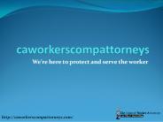 CA Workers Comp Attorneys