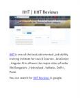 IIHT | IIHT Reviews | IIHT Ltd PowerPoint PPT Presentation