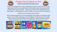 Playing Casino Games on-line