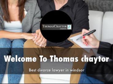 Detail Presentation About Thomas Chaytor