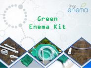 2 quart Complete Rubber Enema Bag Kit Green