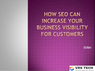 Professional SEO Services in Duabi, UAE