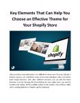 Key Elements That Can Help You Choose an Effective Theme for Your Shopify Store PowerPoint PPT Presentation