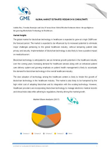 BLOCKCHAIN TECHNOLOGY IN HEALTHCARE MARKET SIZE, TRENDS & ANALYSIS – FORECASTS TO 2025